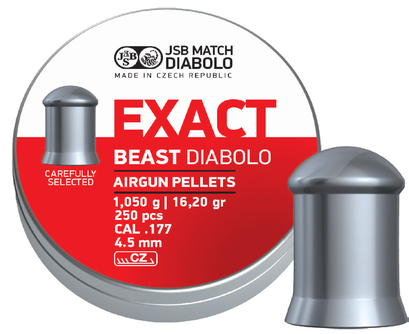 Пули для пневматики Exact Beast Diabolo 1,05гр. 250 шт/уп. 