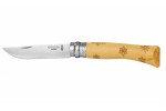 Нож Opinel серии Tradition Nature №07, клинок 8см., нержавеющая сталь, рисунок - снежинки, рукоять - самшит
