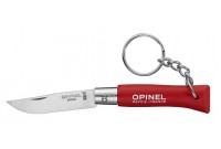 Нож Opinel серии Tradition Keyring №04, брелок, клинок 5см., нерж.сталь, граб, красный, кольцо для ключей