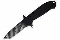 Нож Tekut "Ares" серии Tactical, лезвие 94 общ.235, рук - G10 чёрная, лезвие - черное камуфляжное, клипса