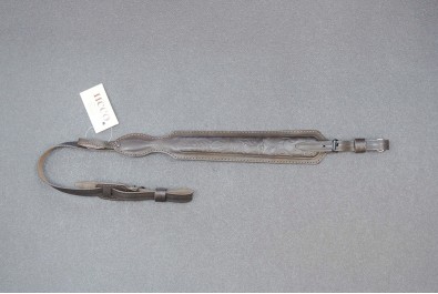 Ремень ружейный фигурный трёхслойный тиснёный мягкий ЛюксМ на пряжке с противоскользящей подкладкой