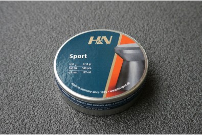 Пули для пневматики H&N Sport 4, 5мм 0, 53гр. (500 шт)