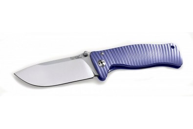 Нож LionSteel серии SR2 mini лезвие 78 мм, рукоять - титан, цвет фиолетовый, в деревянной коробке
