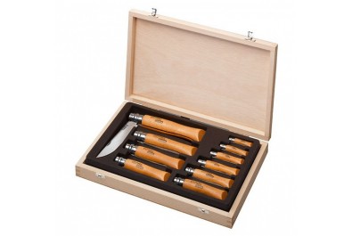 Набор ножей Opinel серии Tradition №02-12 - 10шт., углеродистая сталь, рукоять - бук, + деревянный футляр