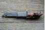 Штык-нож ММГ АК ШНС-001-02 (коричневый с резиновой накладкой) без пропила