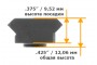 Кронштейн UTG Picatinny на KeyMod, 8 слотов, длина 80мм, высота 9, 5мм. 2 болта, алюминий, черный, 30гр.